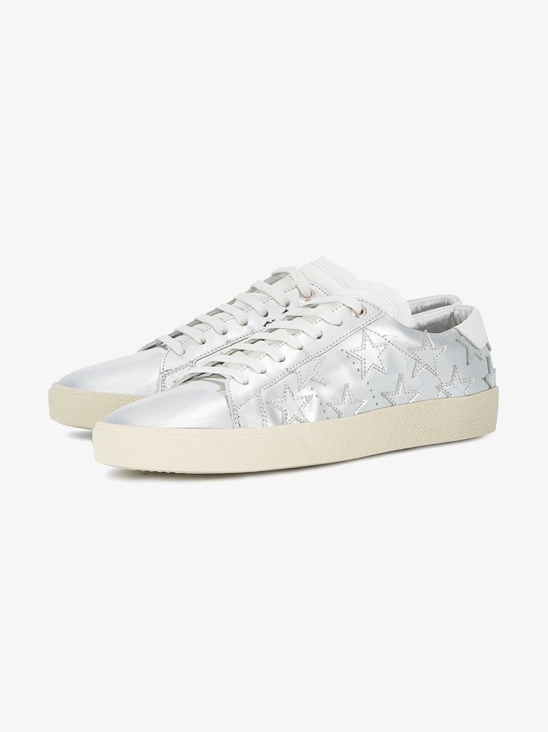 Saint Laurent Silver Court Classic star sneakers | Browns
