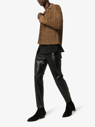 ysl leather pants