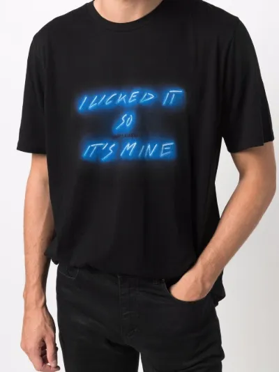 Saint Laurent slogan print cotton T shirt Eraldo HR