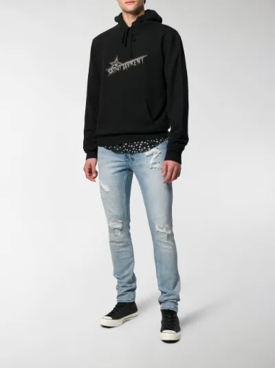 saint laurent hoodie stars