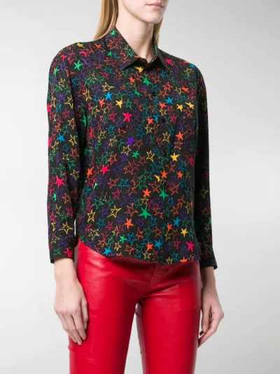 saint laurent star print shirt