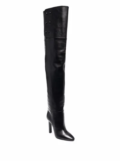 Saint Laurent Stivali Jane sopra il ginocchio nero | MODES