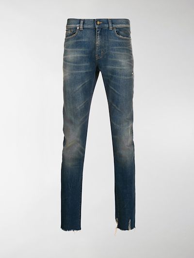 stonewash straight leg jeans
