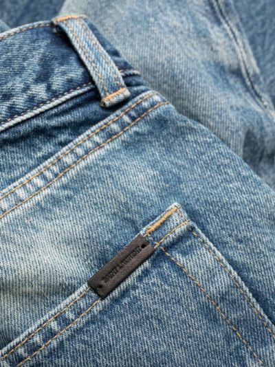 stonewashed straight-leg jeans | Saint Laurent | Eraldo.com FR