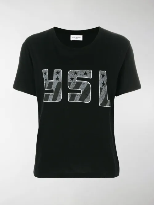 Saint Laurent - T-shirt con logo USA
