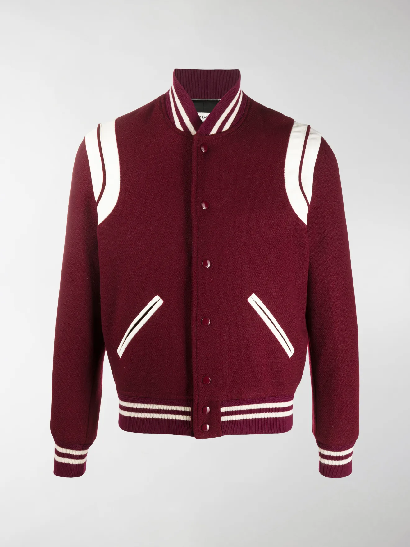 saint laurent teddy jacket red