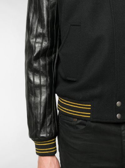 saint laurent teddy varsity jacket