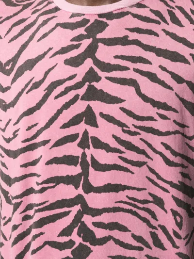 Saint Laurent tiger stripe print T 