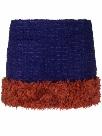 ruffle trim mini skirt