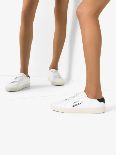 saint laurent white court classic sneakers