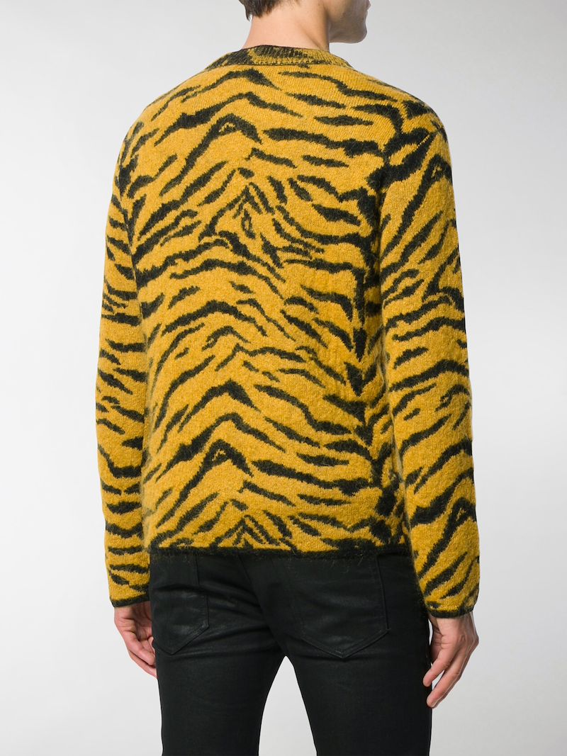 saint laurent zebra sweater