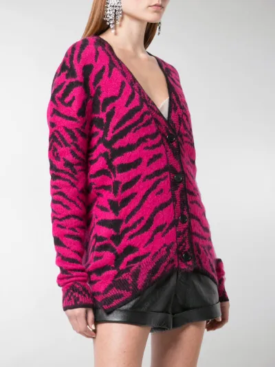 saint laurent zebra cardigan