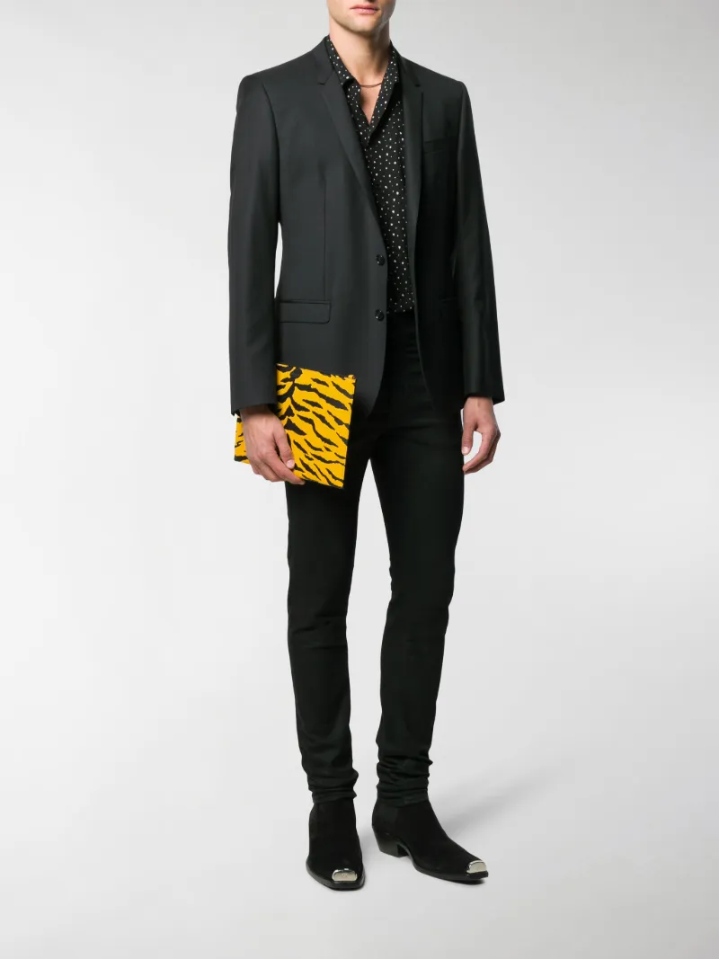 saint laurent zebra coat