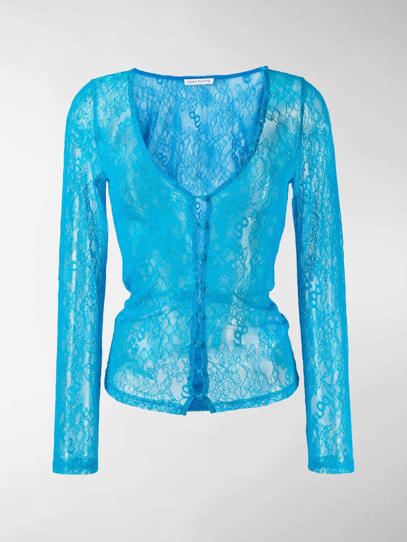blue sheer cardigan