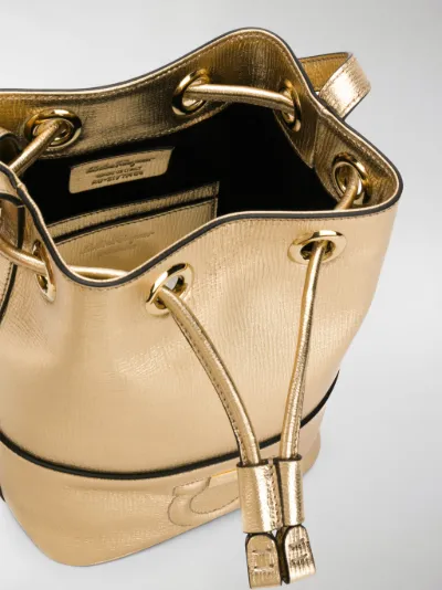gold bucket bag