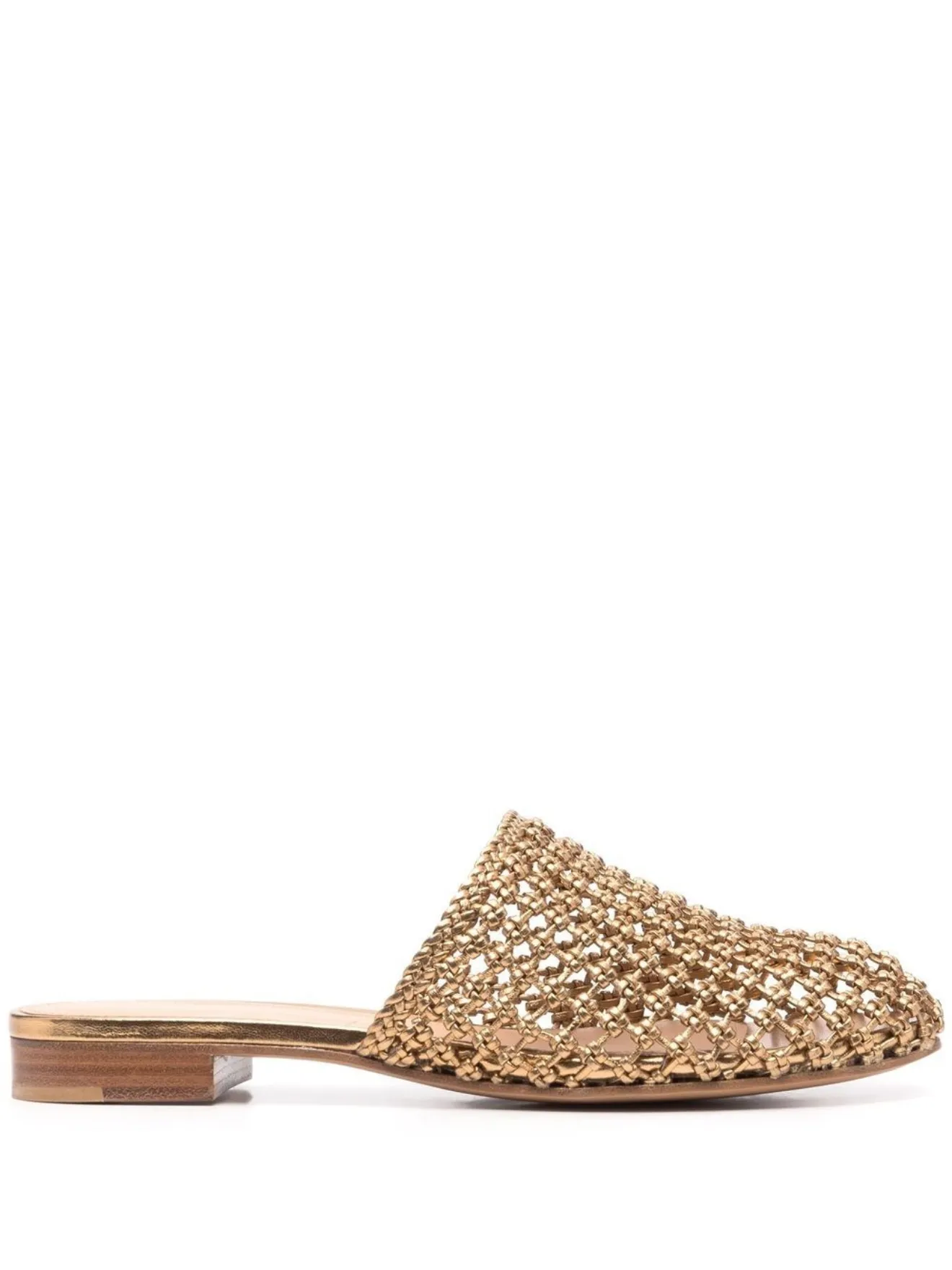 knotted leather mules