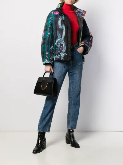 floral puffer jacket