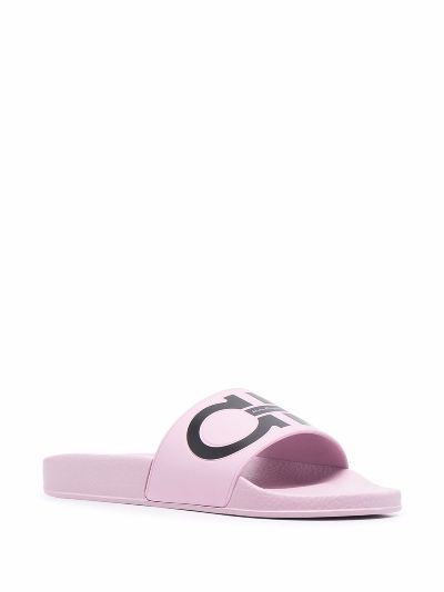 ferragamo slides women's pink