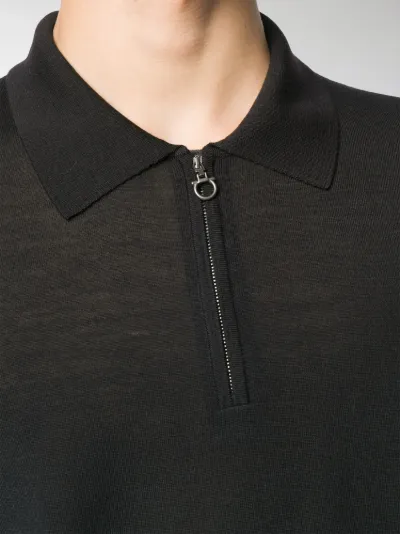 zipped polo shirt