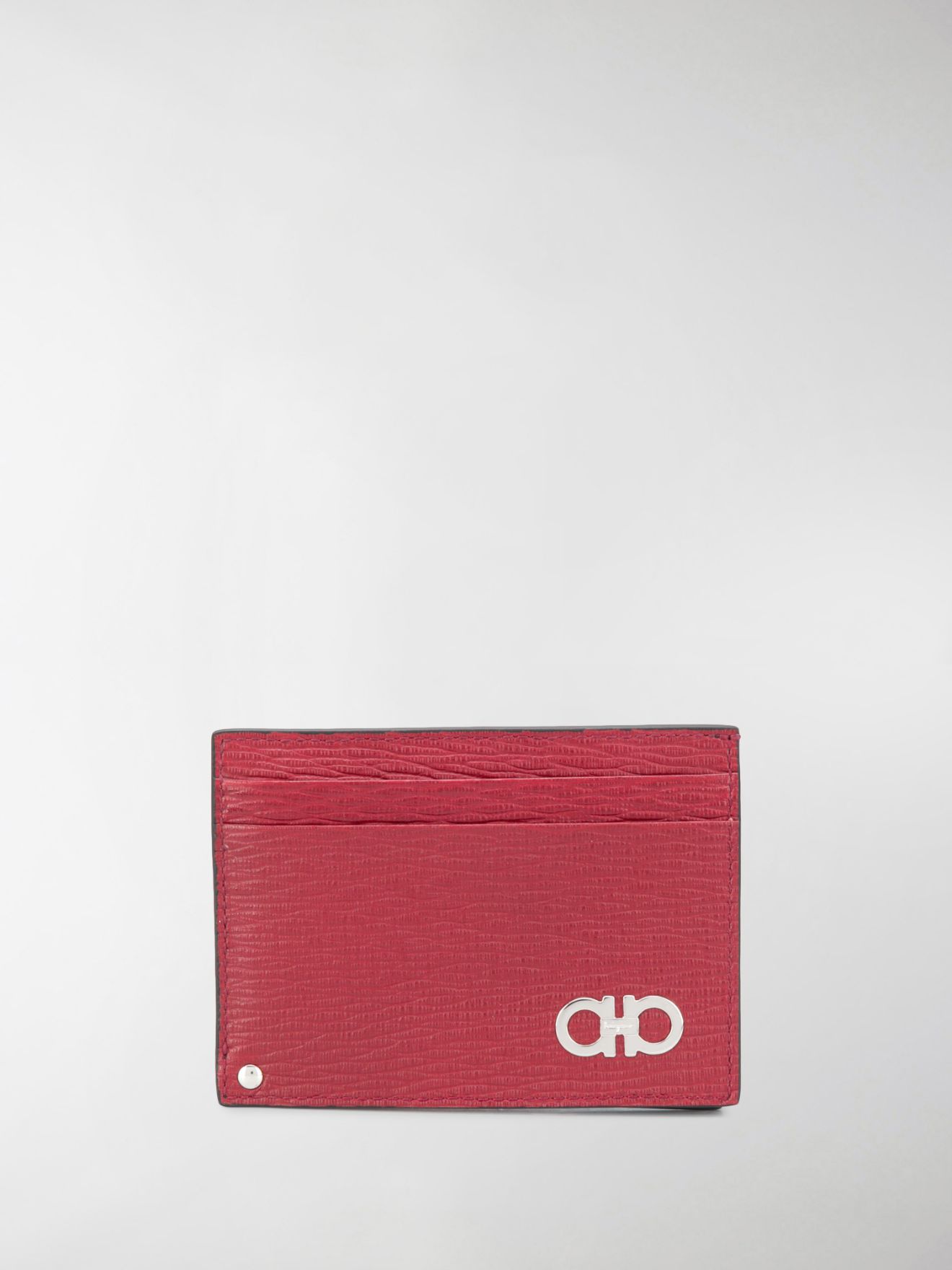 Salvatore Ferragamo Logo Plaque Cardholder Red Modes