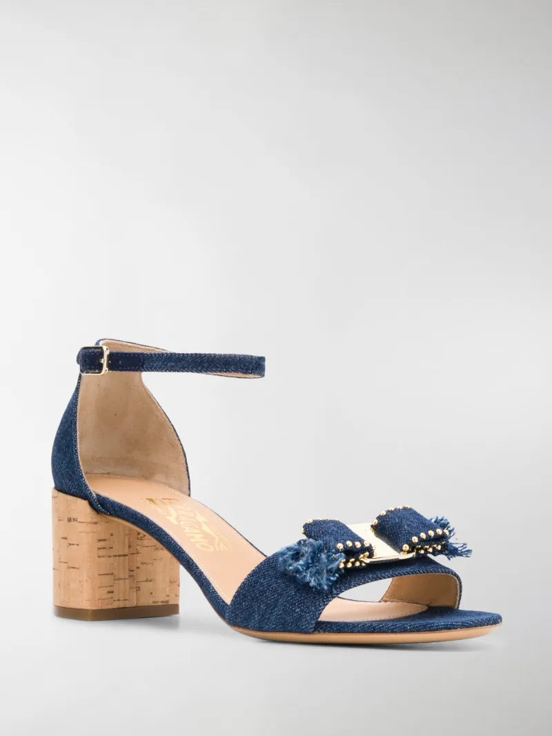 Colore Denim Gavina Ferragamo Di Salvatore Sandali Blu 0k8oznpwnx FT1Jc3lK