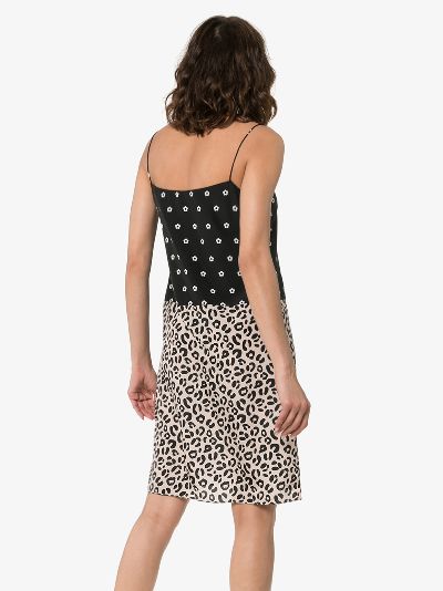 polka dot and leopard print dress