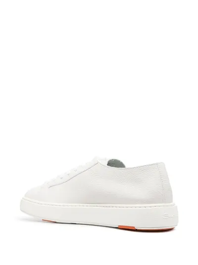 Santoni Heren Sneakers in Leder (Wit) - Schoenen.nl