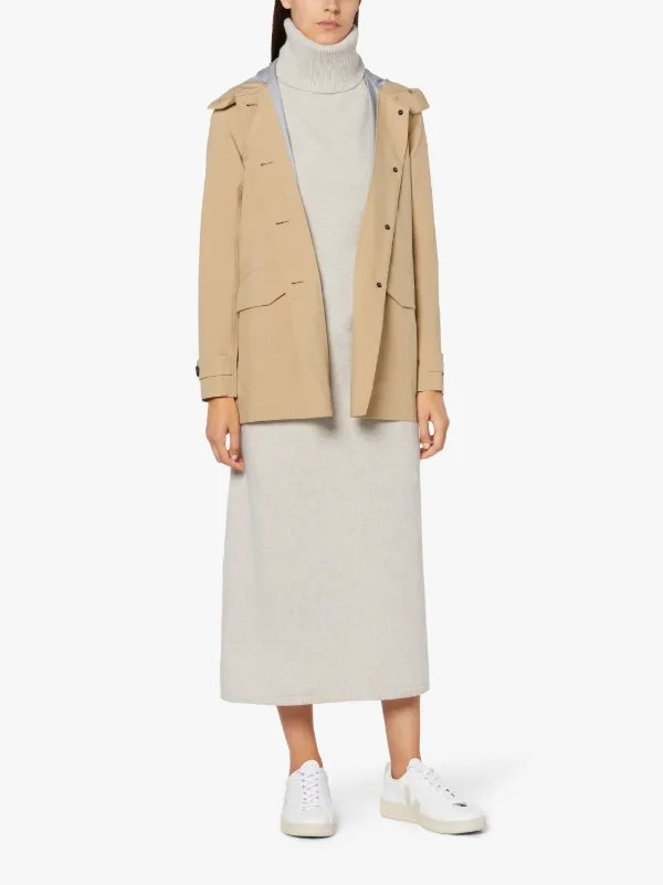 SAVE THE DUCK Beige Hooded Coat