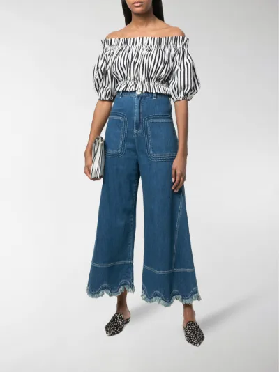 See by Chloé Gonna pantalone di denim blu | MODES