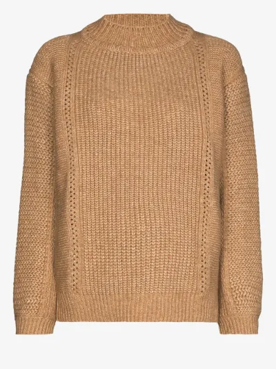 high neck chunky knit jumper