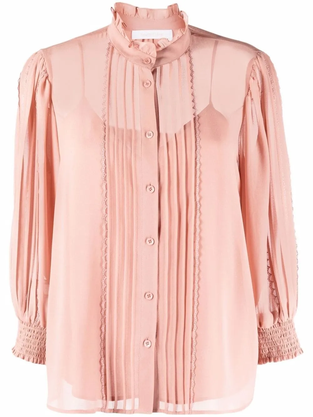 pleated high-neck blouse | See by Chloé 