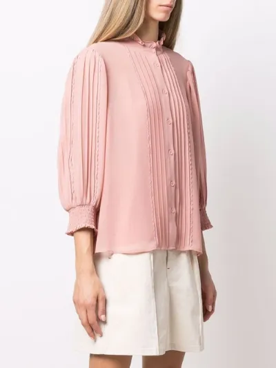 pleated high-neck blouse | See by Chloé 