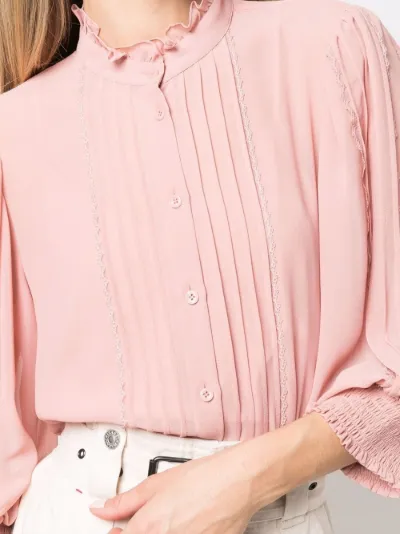 pleated high-neck blouse | See by Chloé 