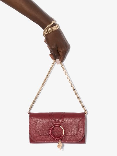 red chain bag