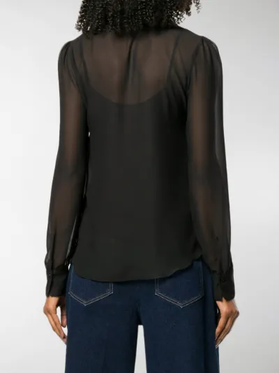 see by chloe sheer sleeve top