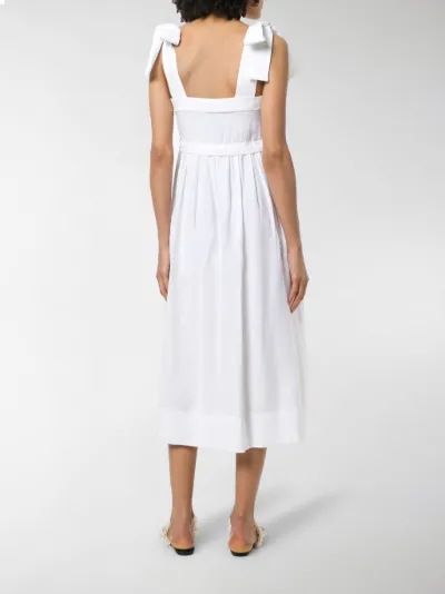 white dress with tie straps