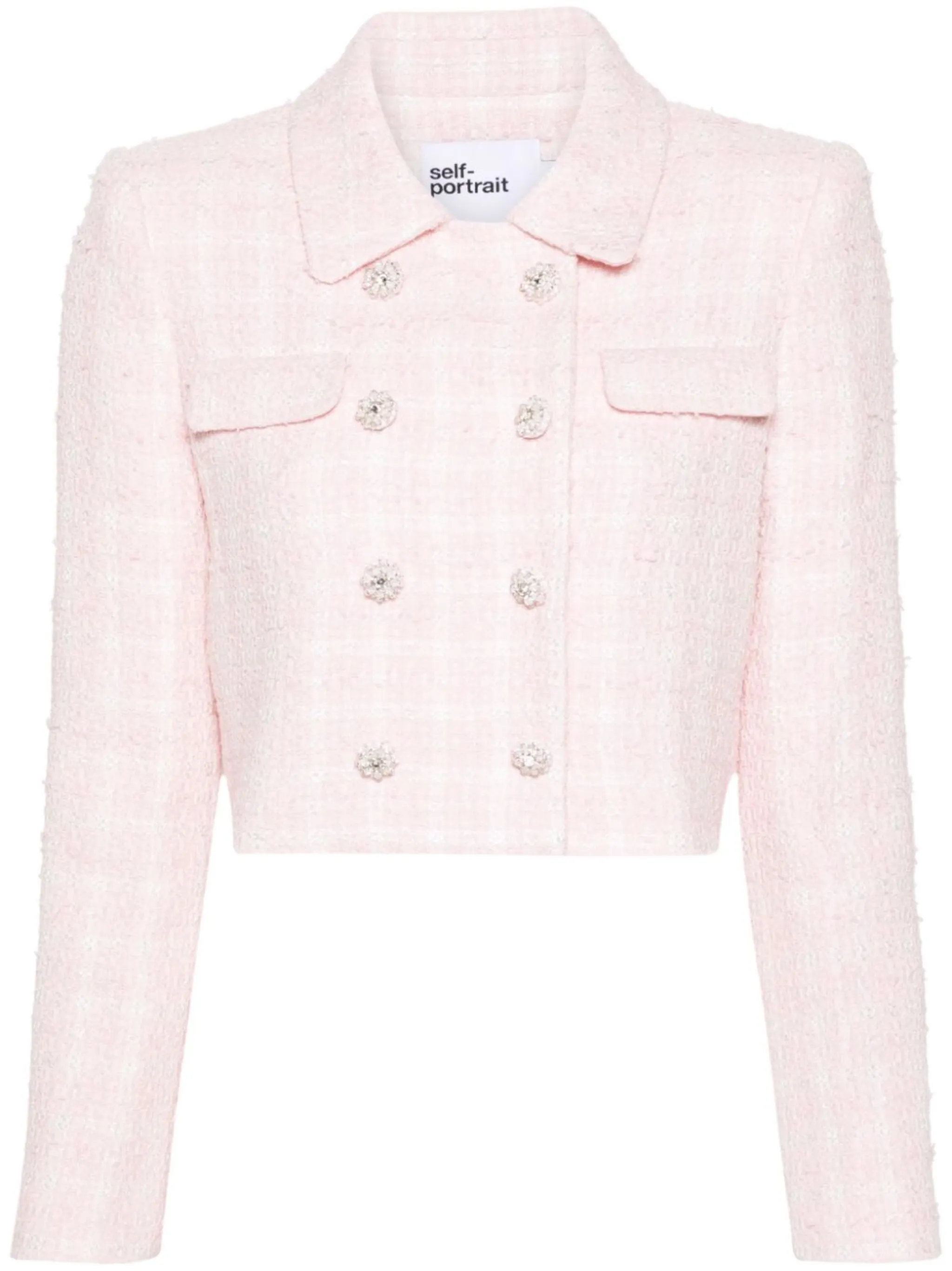 Self-Portrait cropped tweed jacket | Eraldo.com CH