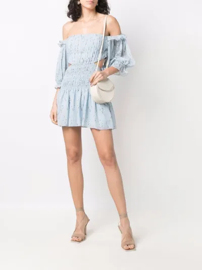 self portrait denim dress