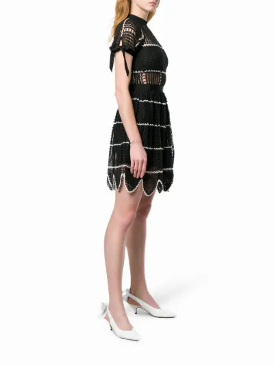 mesh knit dress