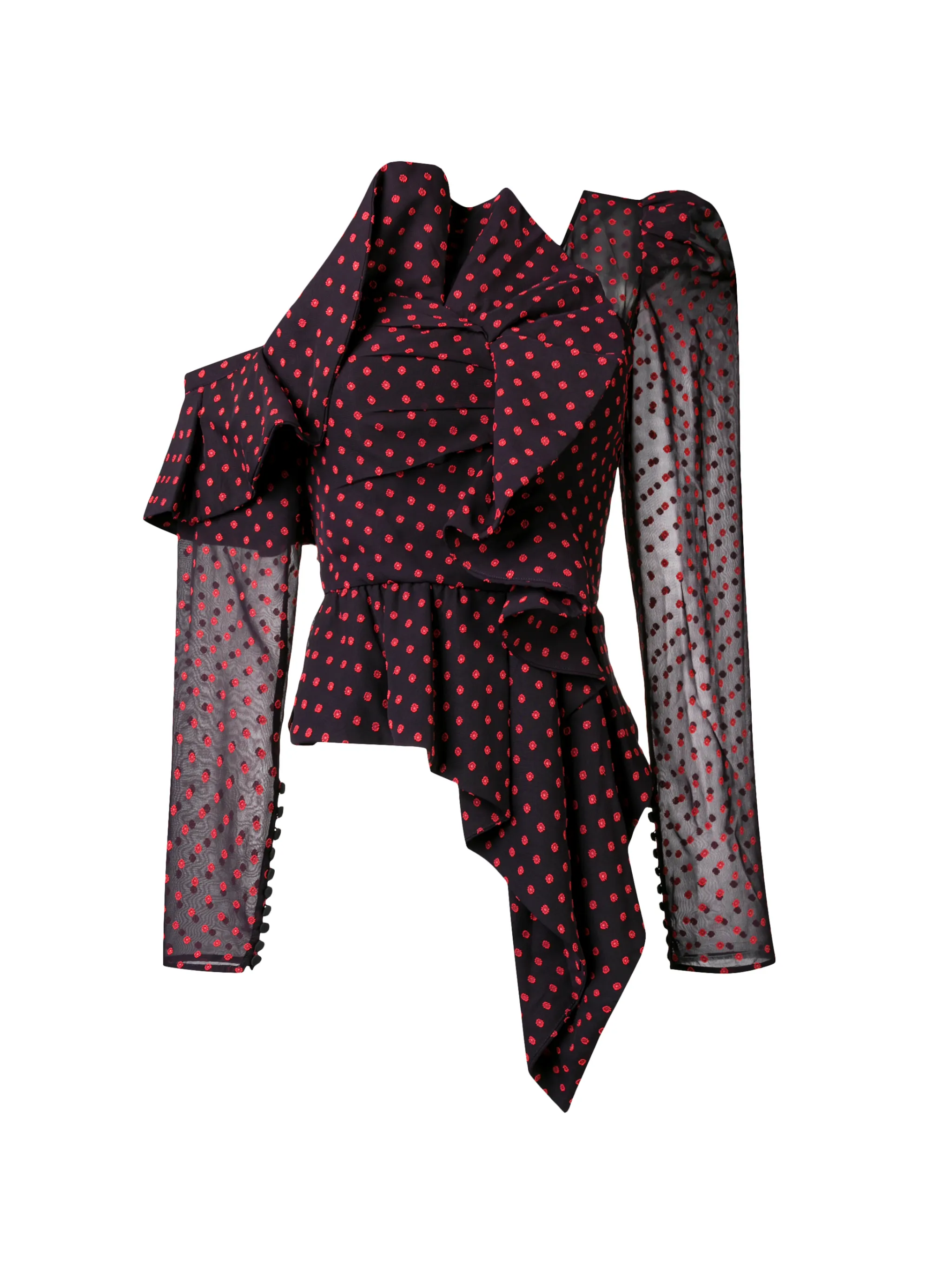 self portrait polka dot top