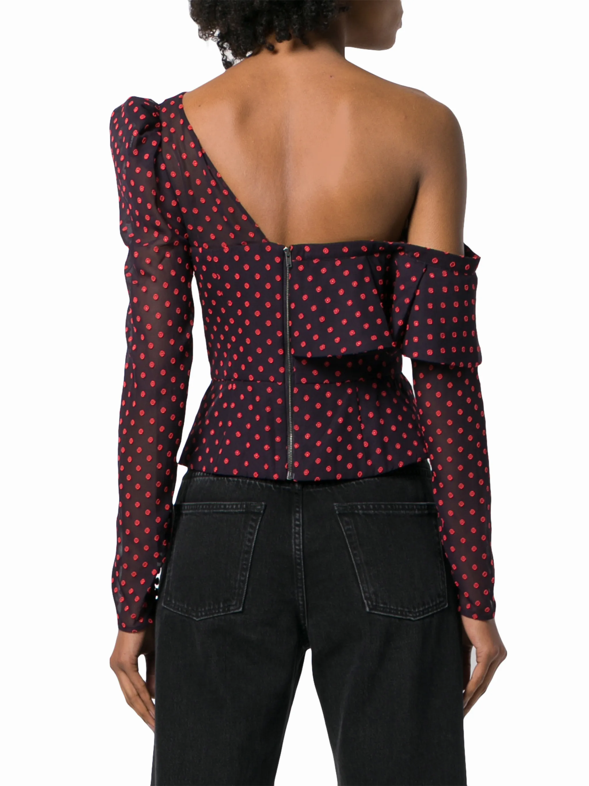self portrait polka dot top
