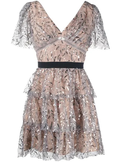 sequin-embellished dress | Self 