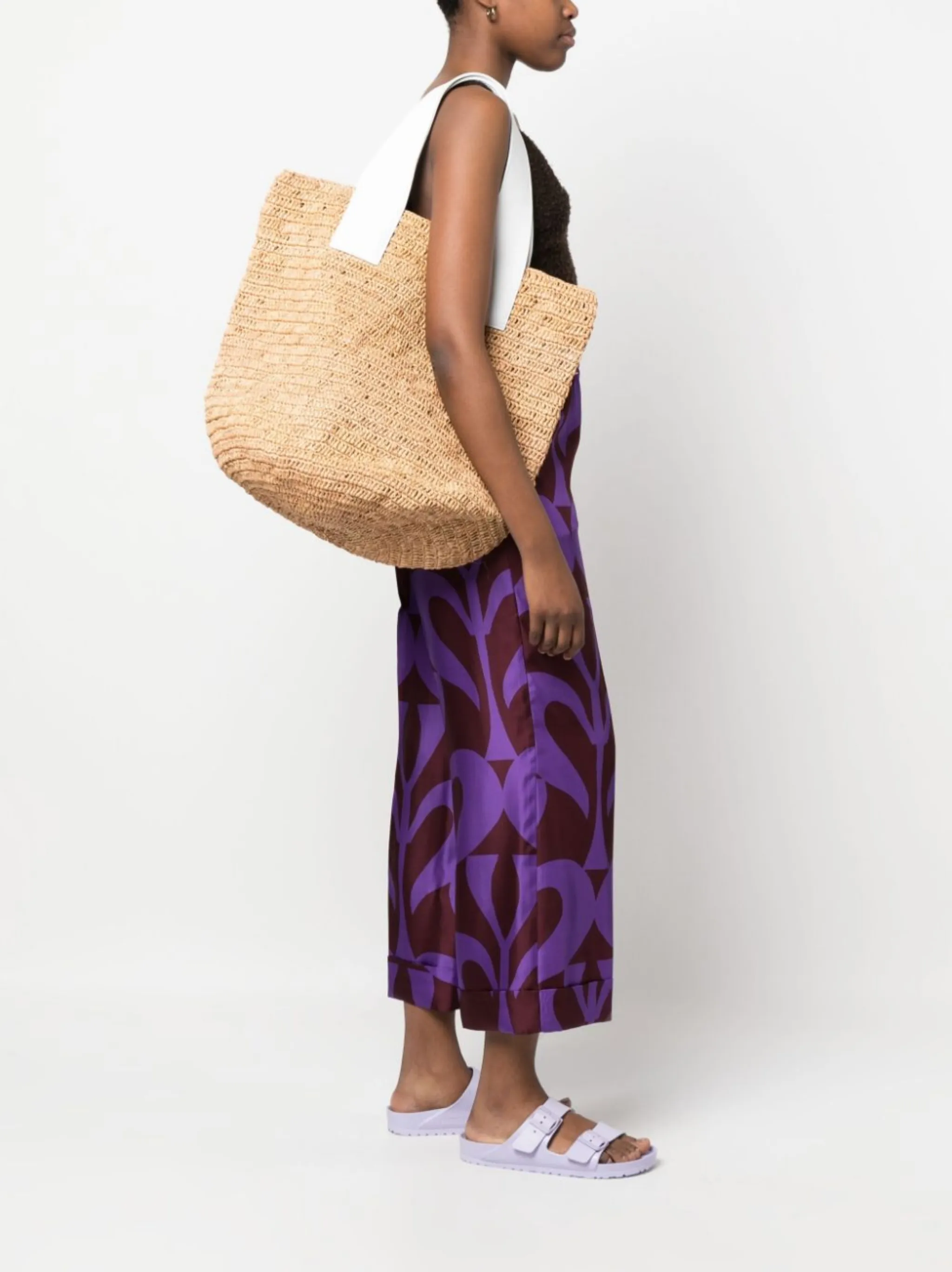 interwovenstraw oversize tote bag Sensi Studio FR