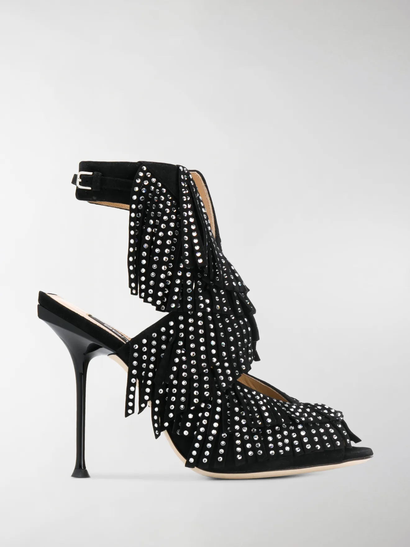 crystal studded sandals