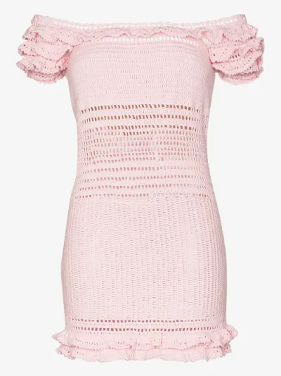 crochet bardot dress