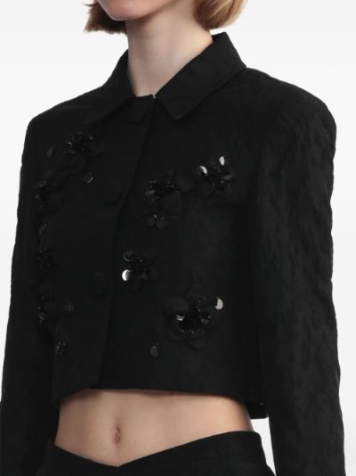 floral-appliqué cropped jacket | SHUSHU/TONG | Eraldo.com AQ