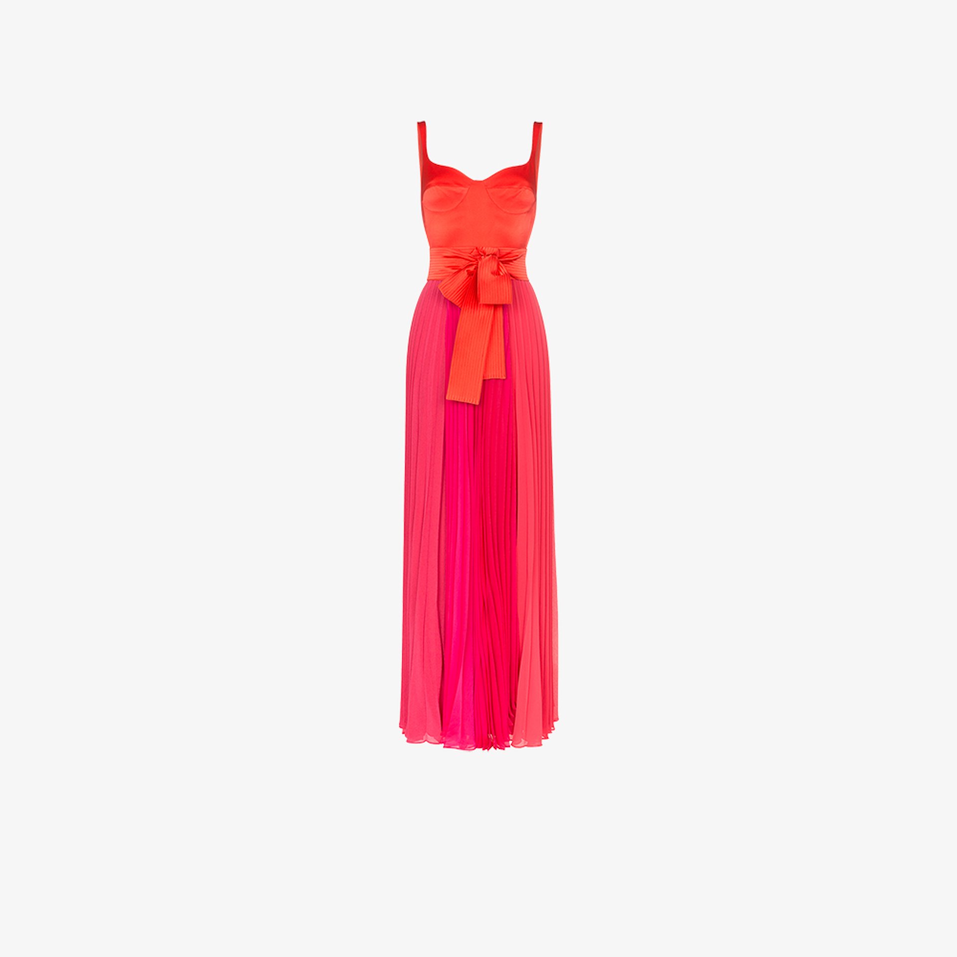 Silvia Tcherassi Clavelina Bustier Pleat Skirt Silk Blend Maxi