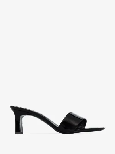 patent black sandals