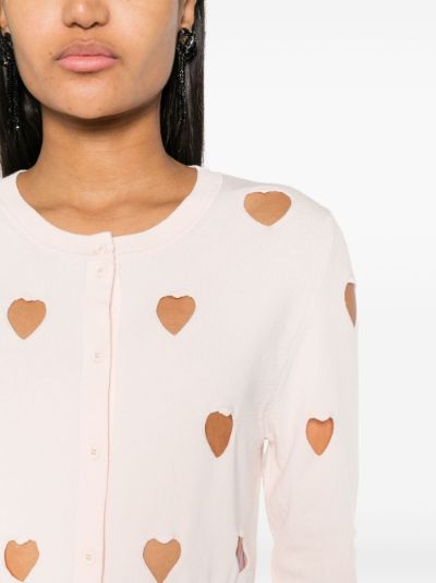 cut-out-detail ribed cardigan, Simone Rocha