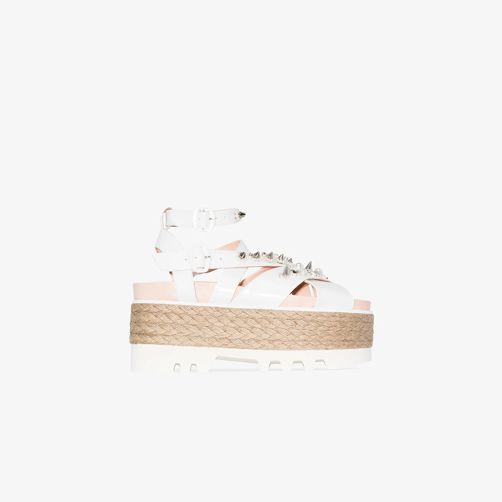 white espadrille flatforms